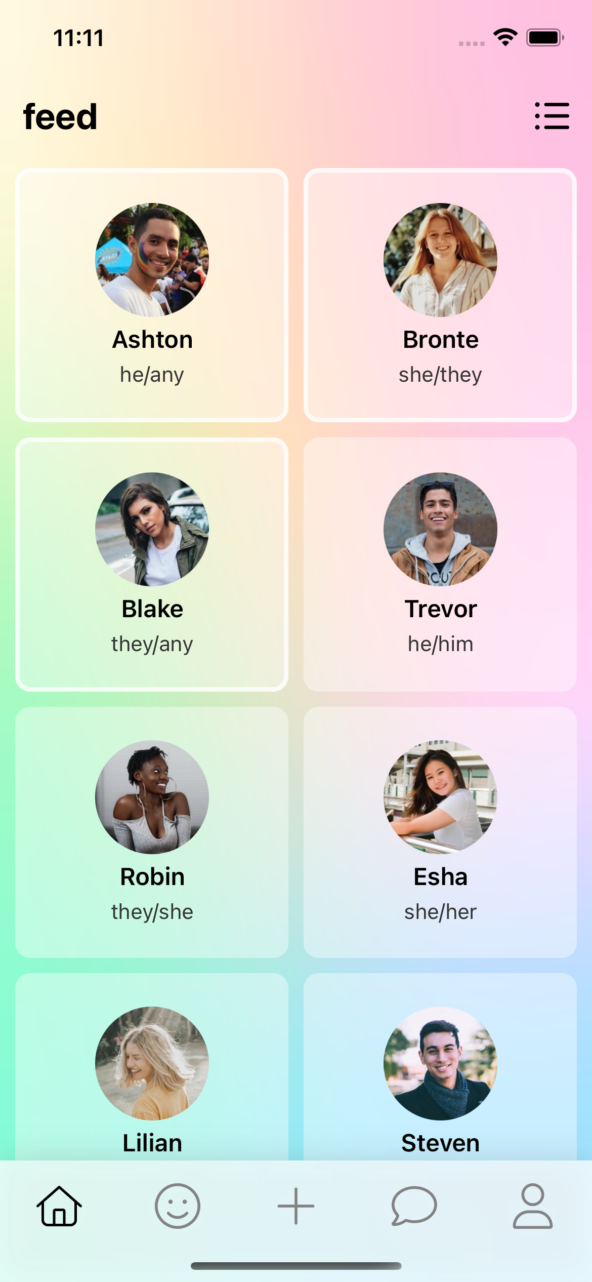 a screenshot of mosaic's feed