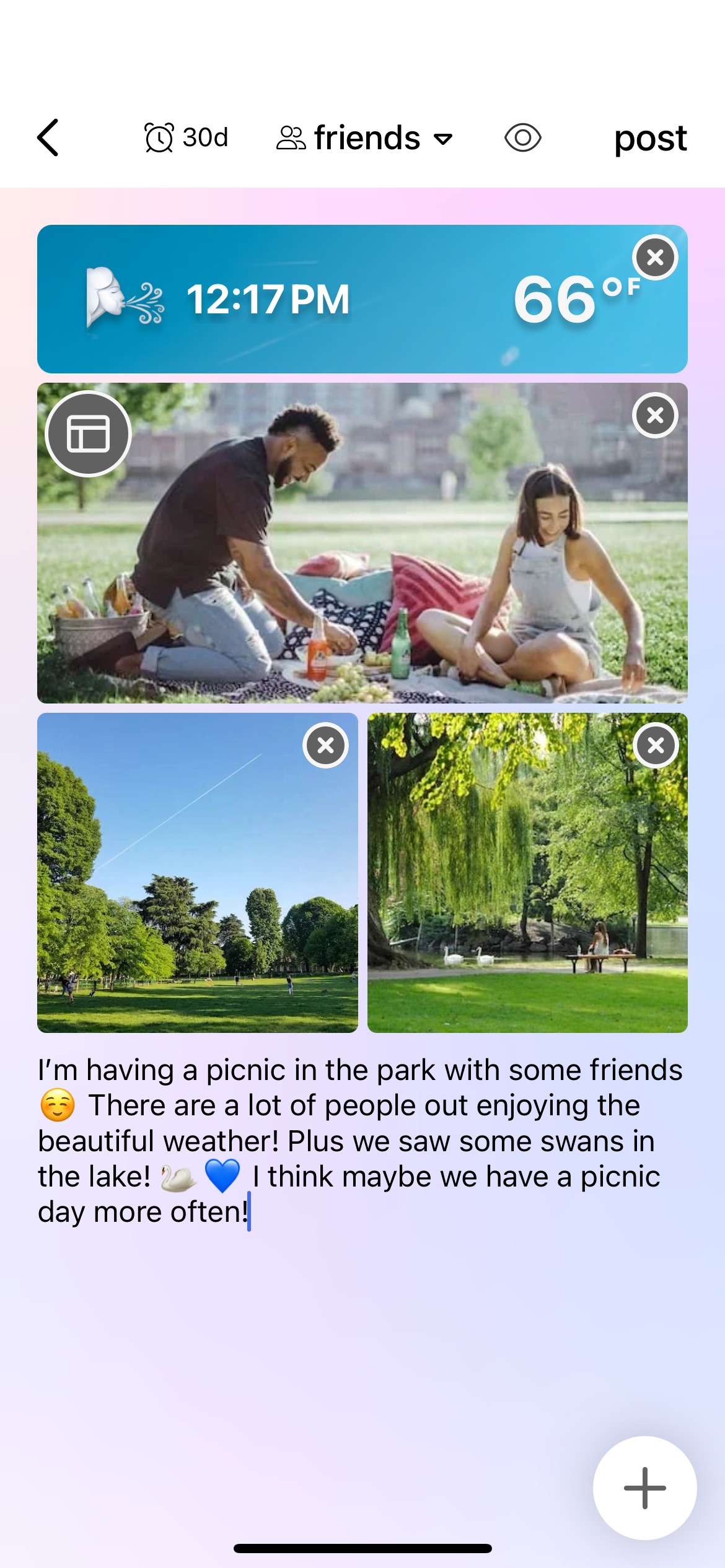 a screenshot of mosaic's post editor