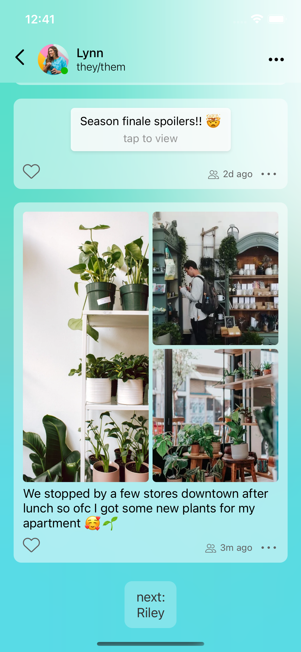 a screenshot of a profile on mosaic